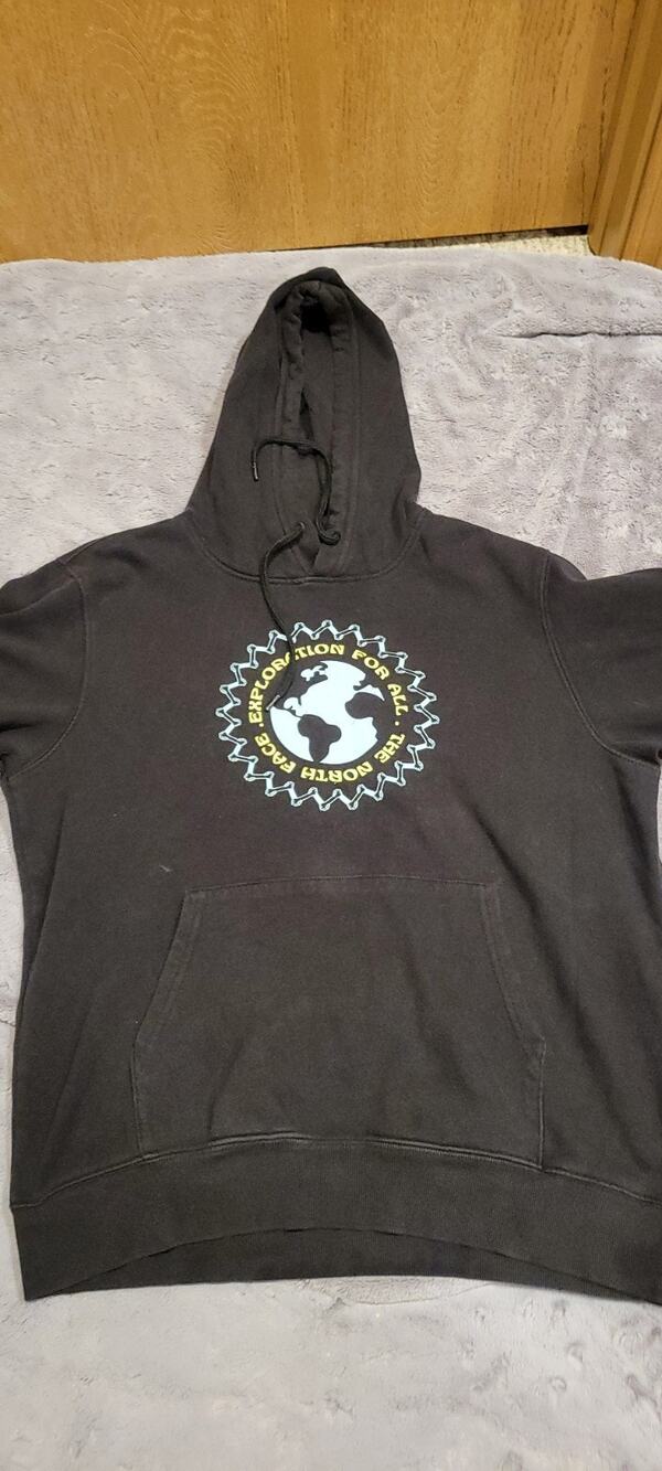 The North Face Exploration For All Hoodie Mens Large Black Graphic Print Logo
